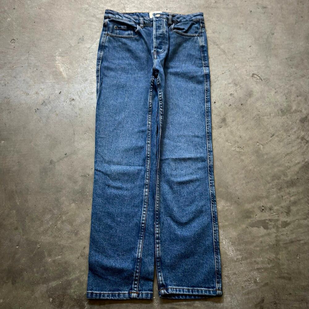 Sezane Jeans Women’s Size 38 Blue Straight Leg Regular Fit Medium Wash Denim
